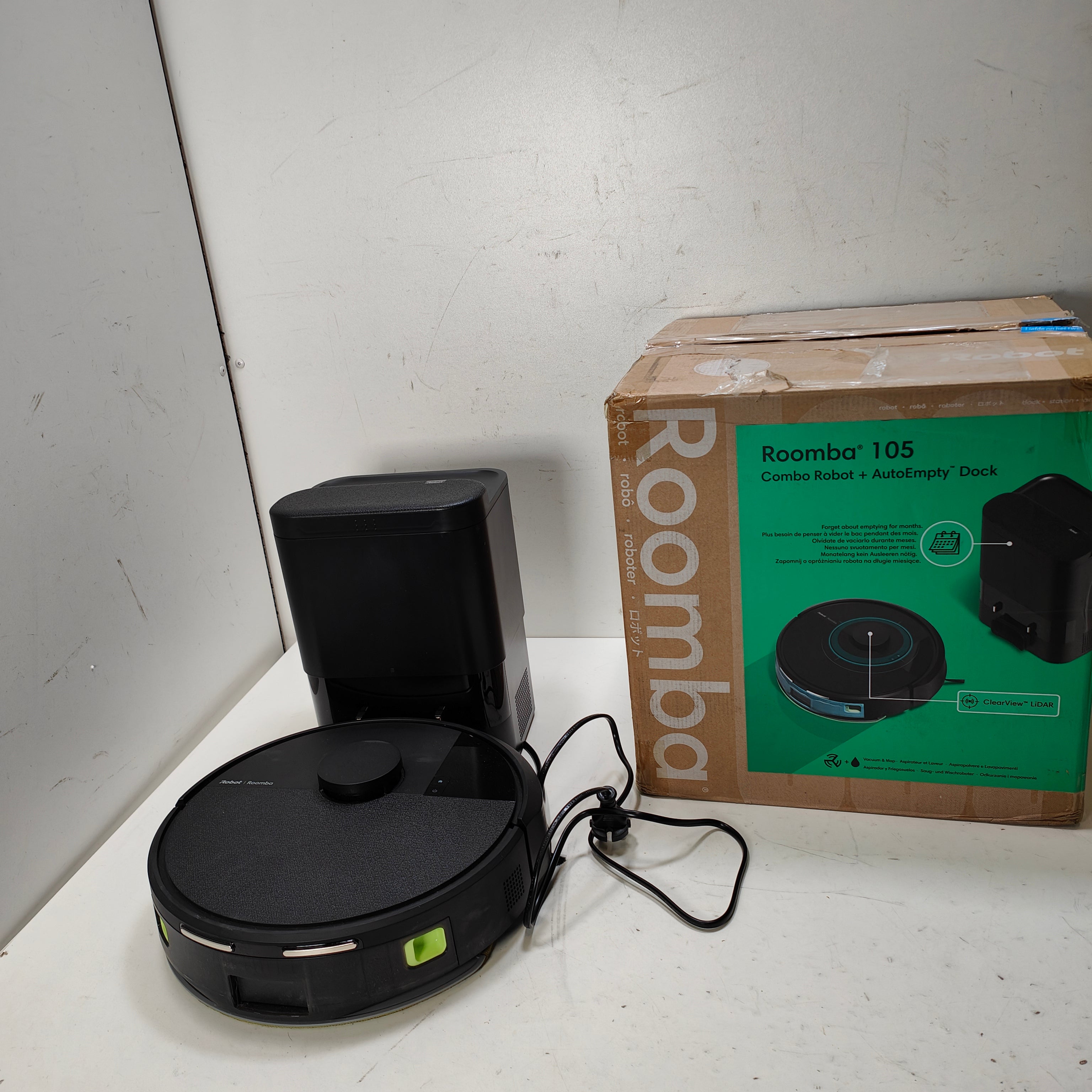 iRobot Roomba 105 Kombi-Roboter + AutoEmpty Dock - schwarz