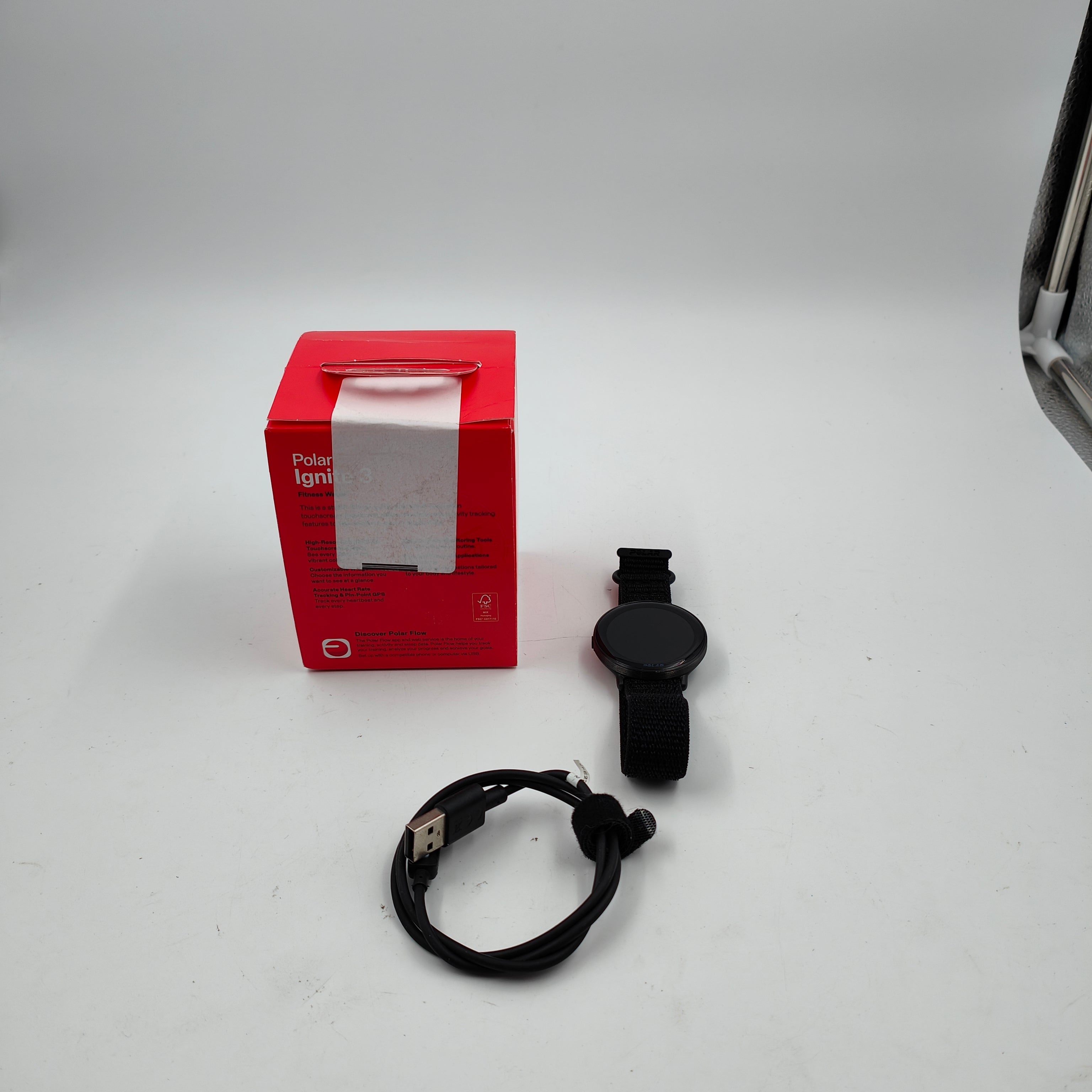 Polar IGNITE 3 Geflochtener Garn Schwarz S-L