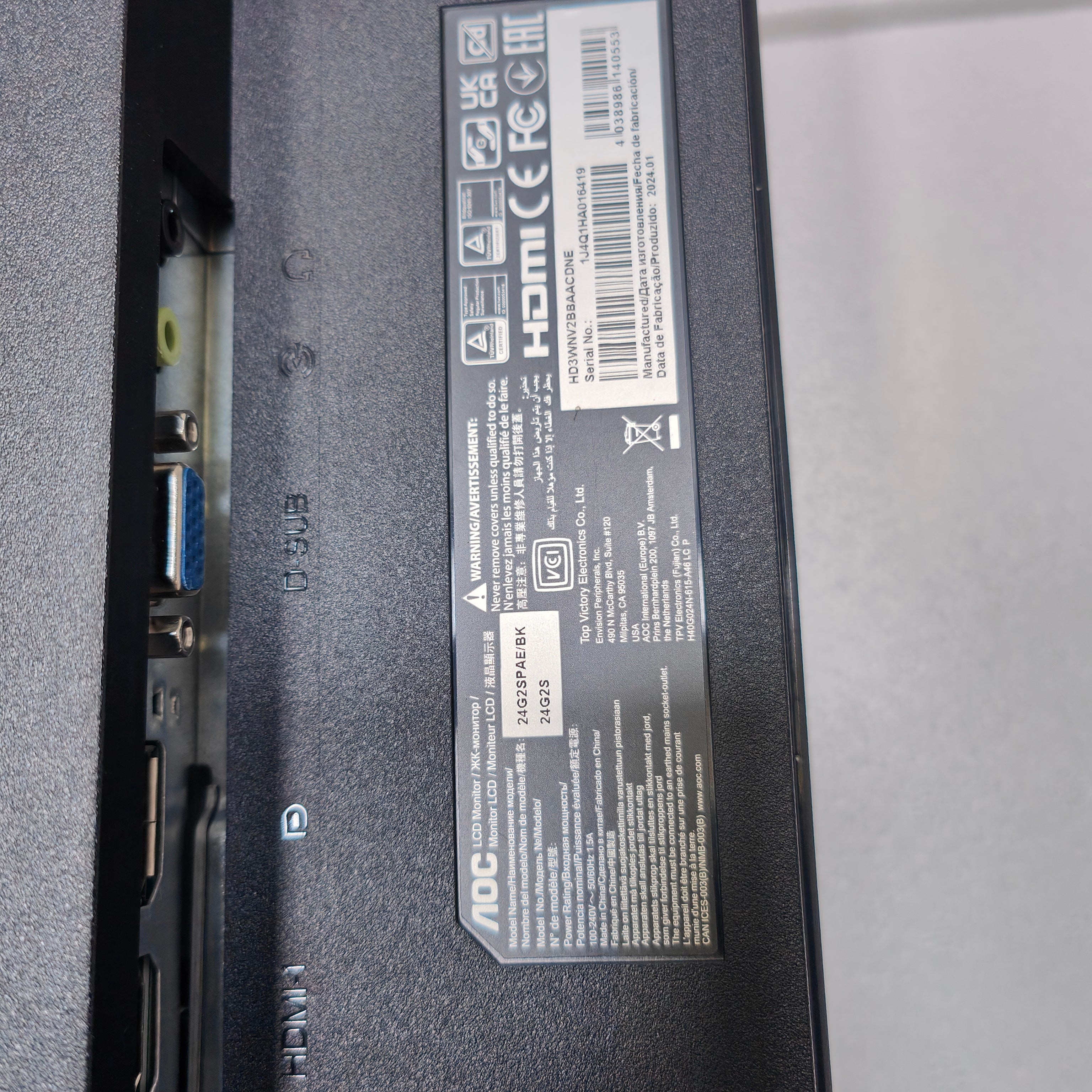 AOC 24G2SPAE/BK