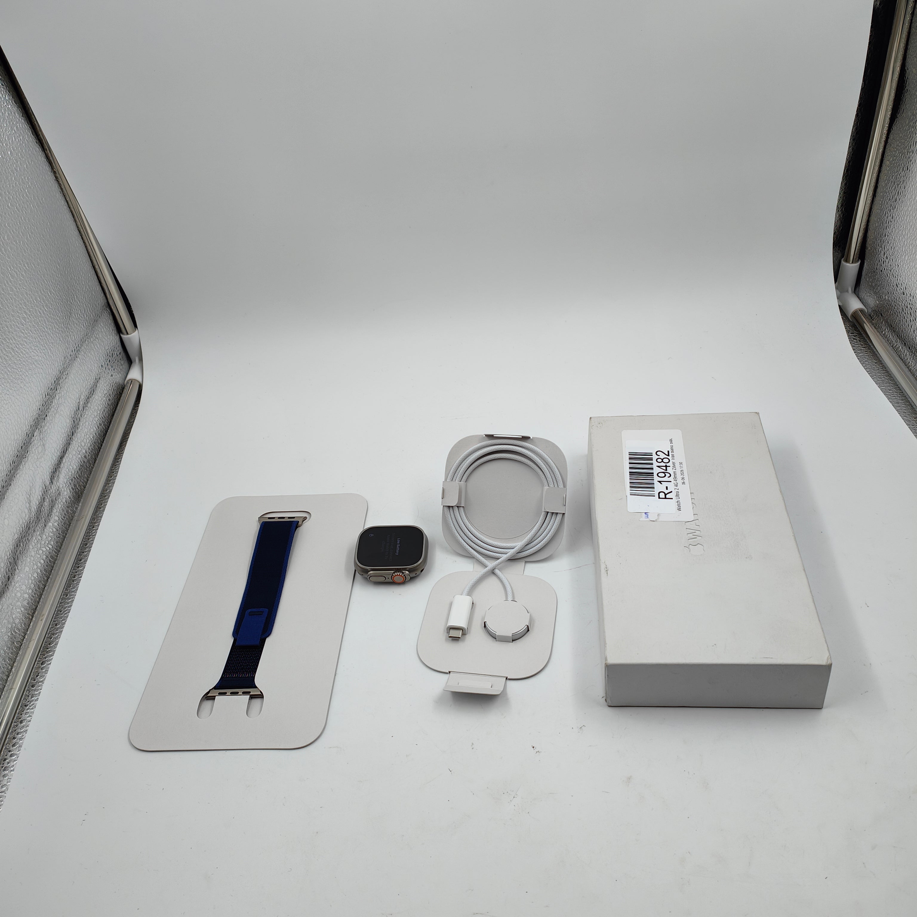 Apple Watch Ultra 2 4G 49mm Argent Bracelet Trail Bleu M/L