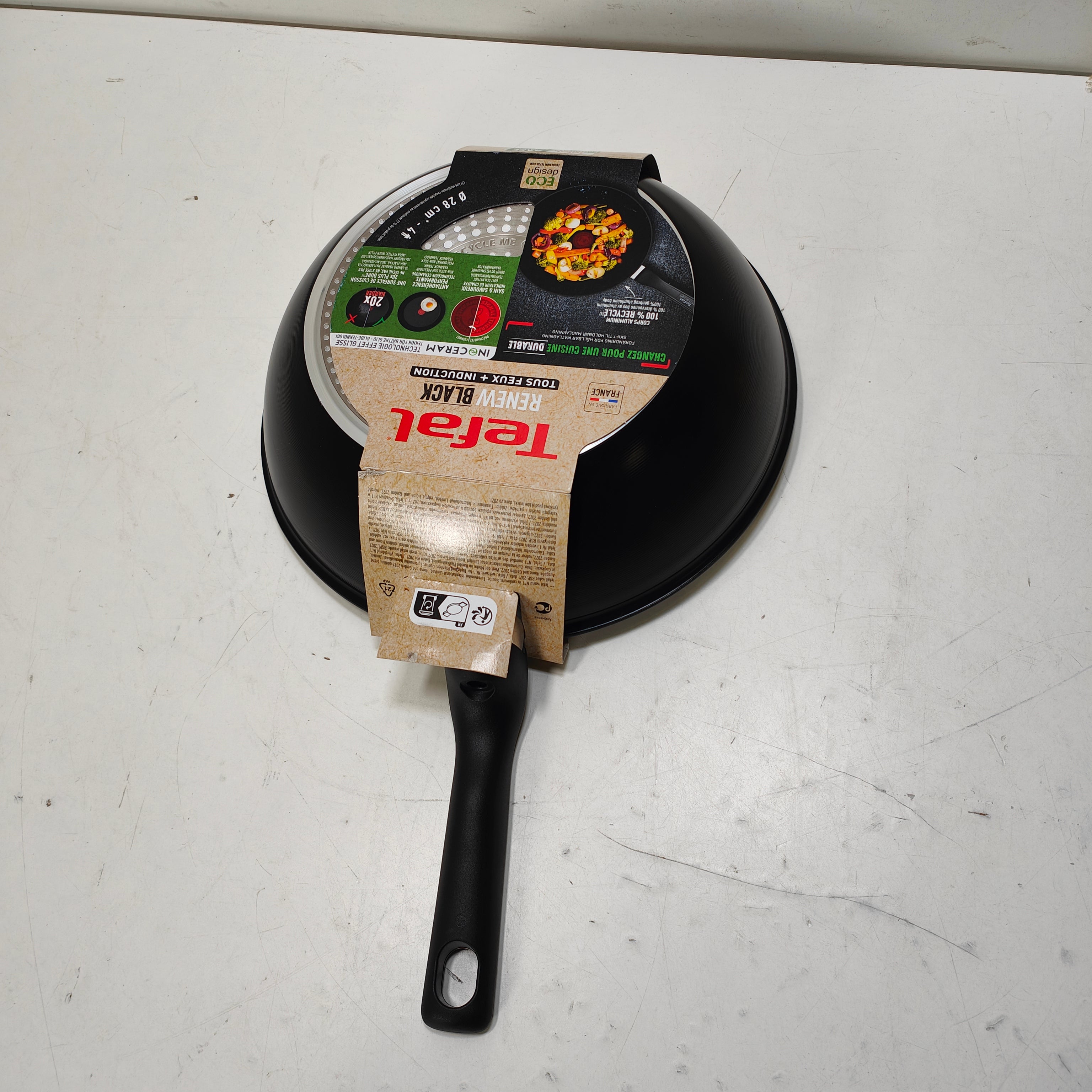 Poêle Wok Céramique Tefal Renew Black 28 cm