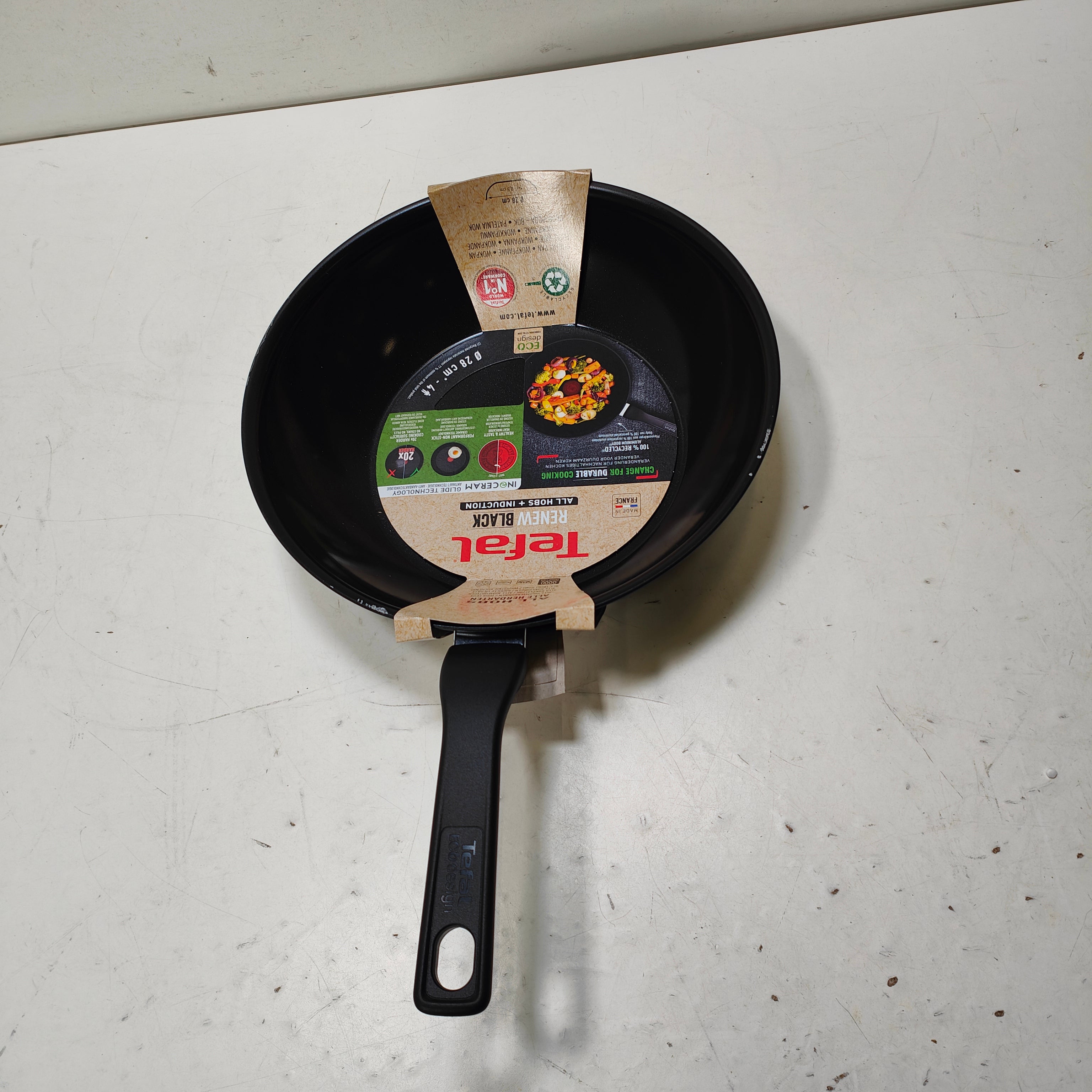 Poêle Wok Céramique Tefal Renew Black 28 cm