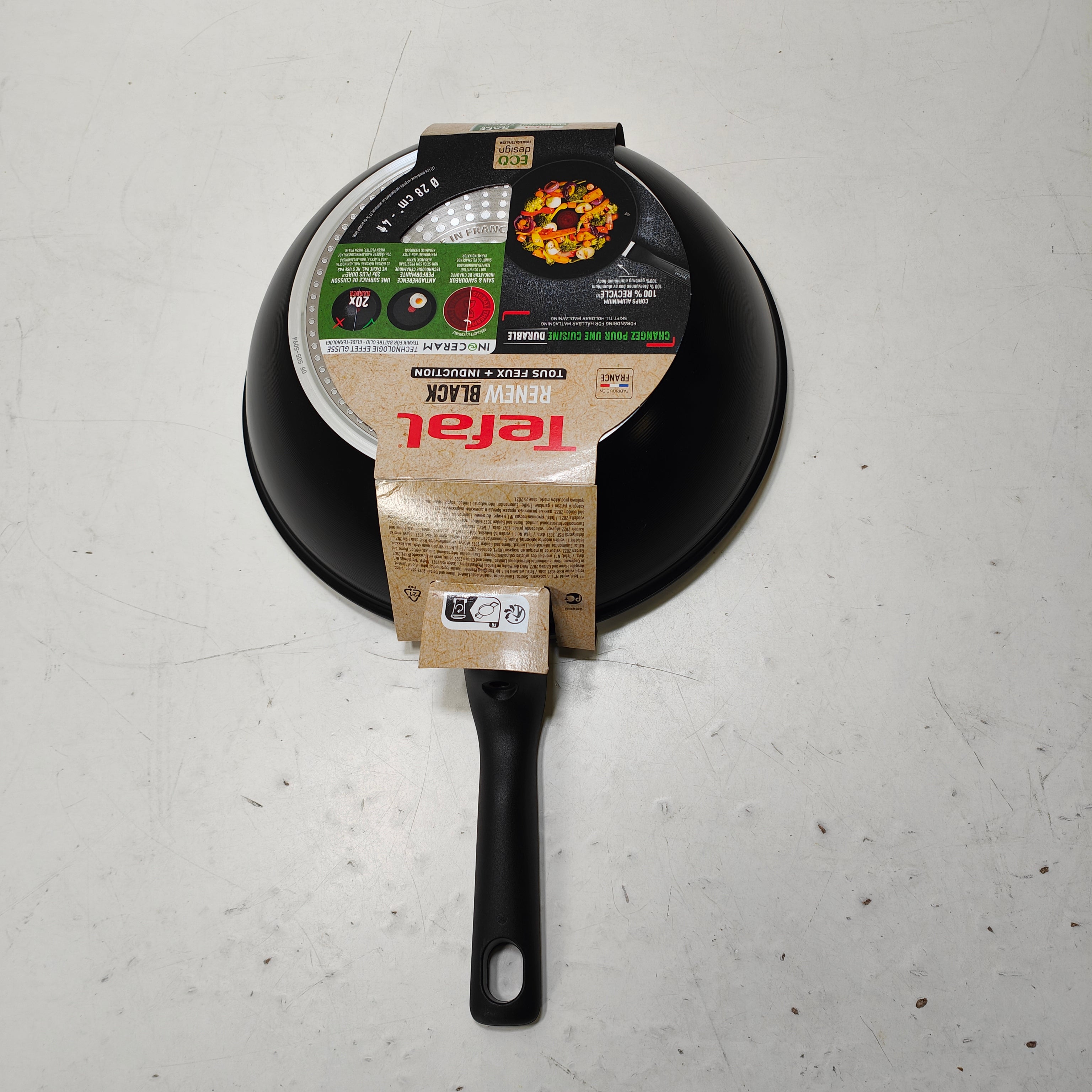 Poêle Wok Céramique Tefal Renew Black 28 cm