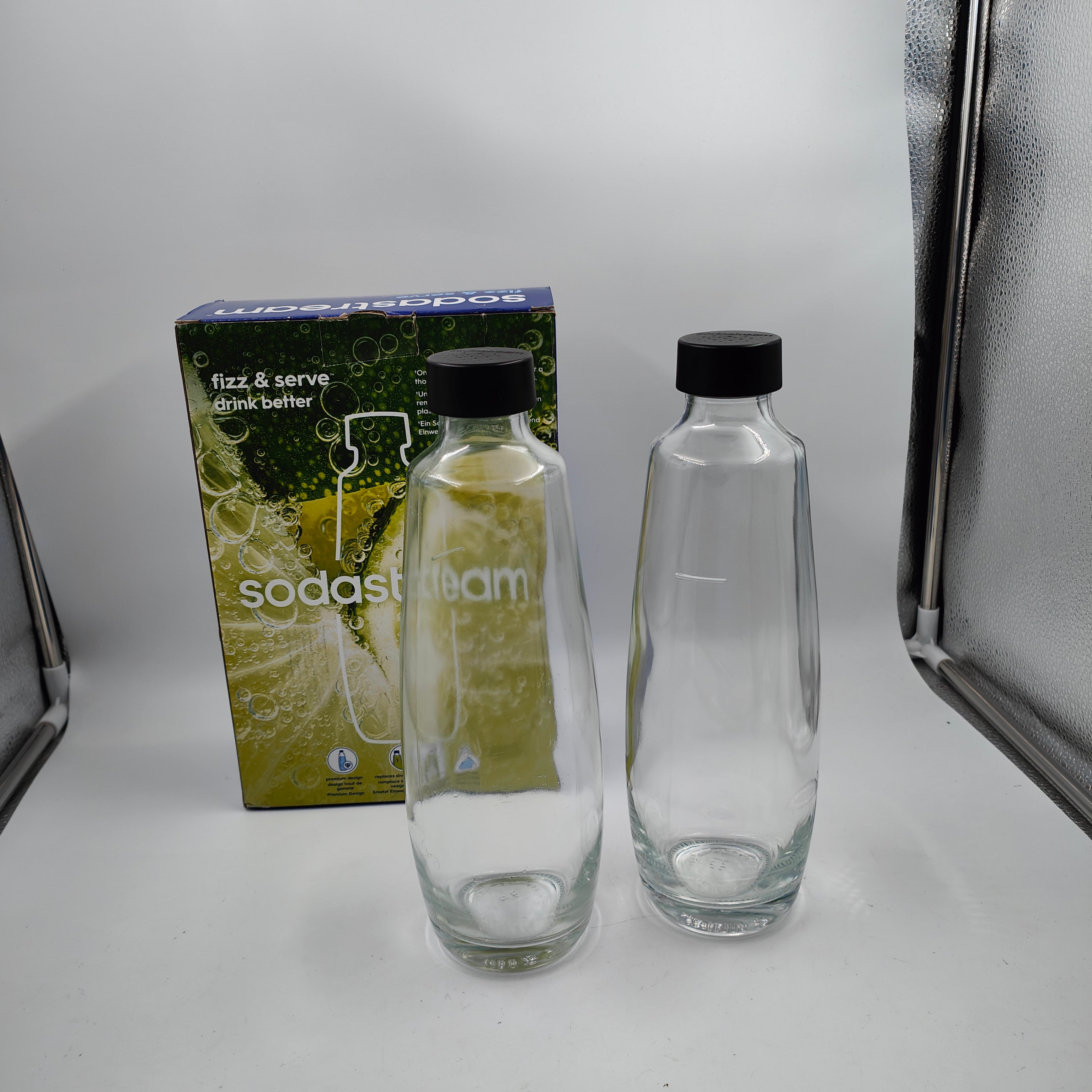 SodaStream-Glaskaraffen, 1 Liter, 2er-Pack