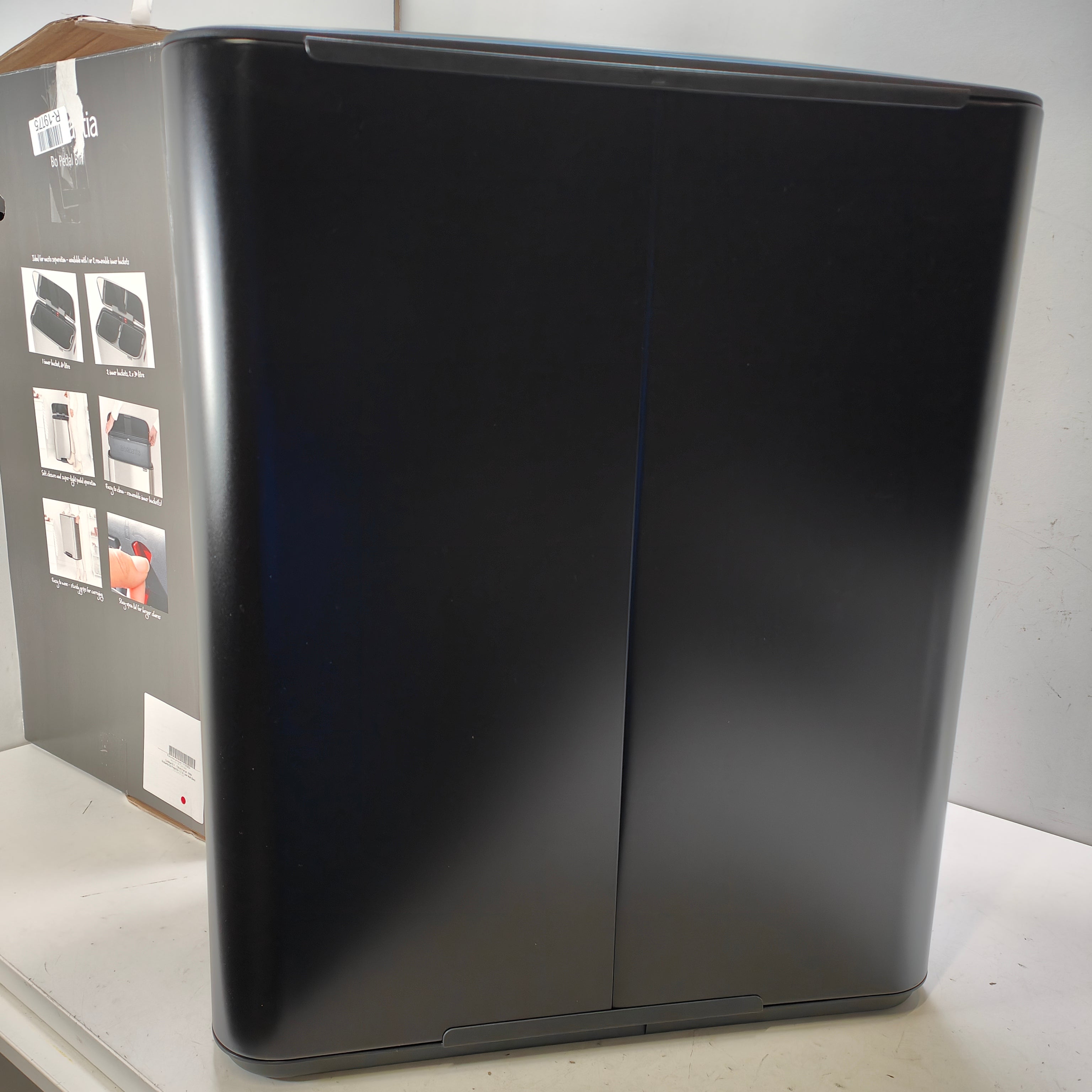 Brabantia Bo Treteimer 2 × 30 Liter, Mattschwarz