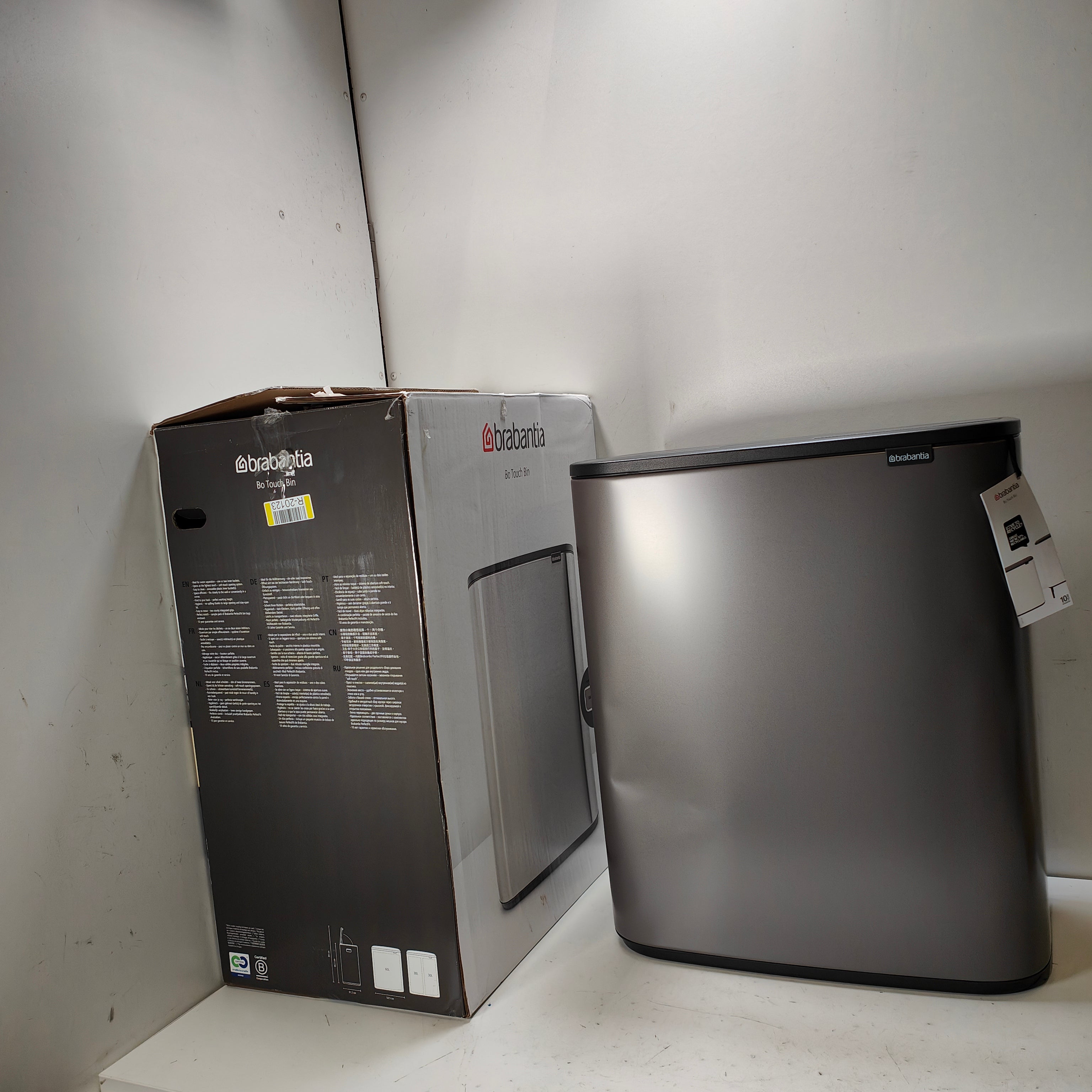 Brabantia Bo Touch Bin 2 x 30 Liter Platinum