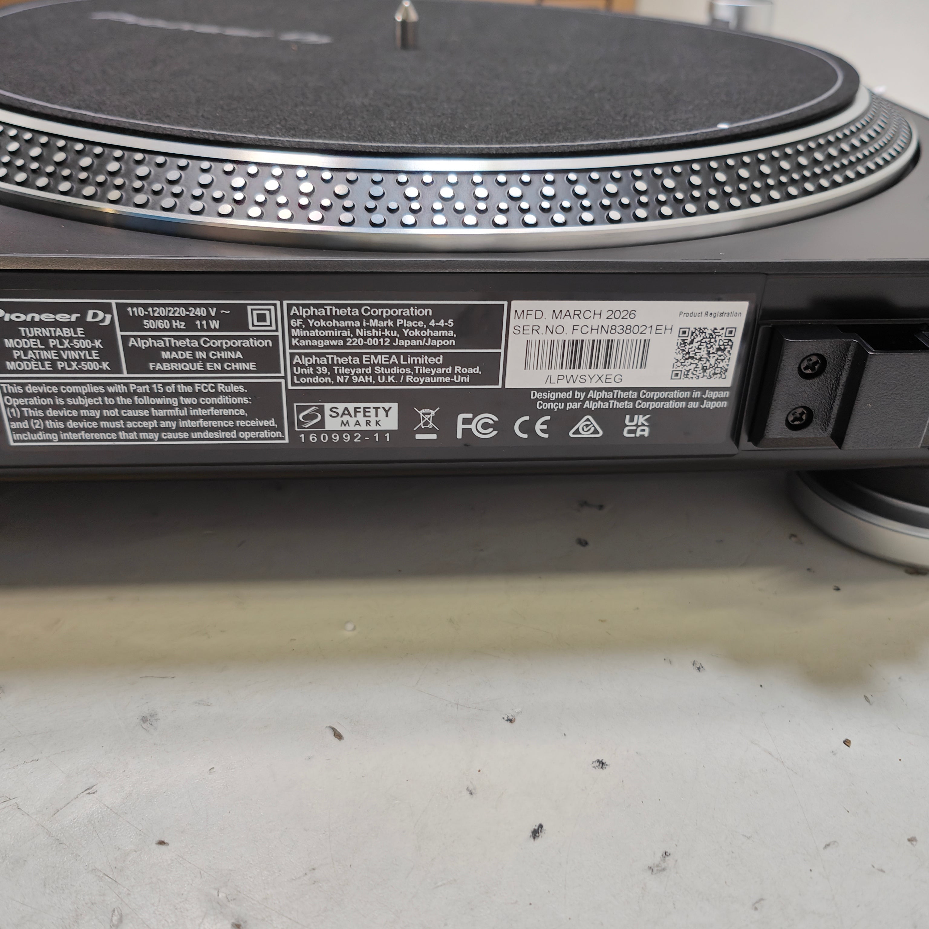 Pioneer PLX-500 Zwart