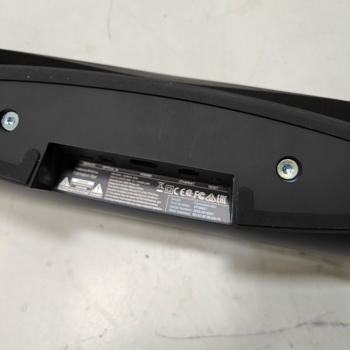 Bowers & Wilkins Formation Bar