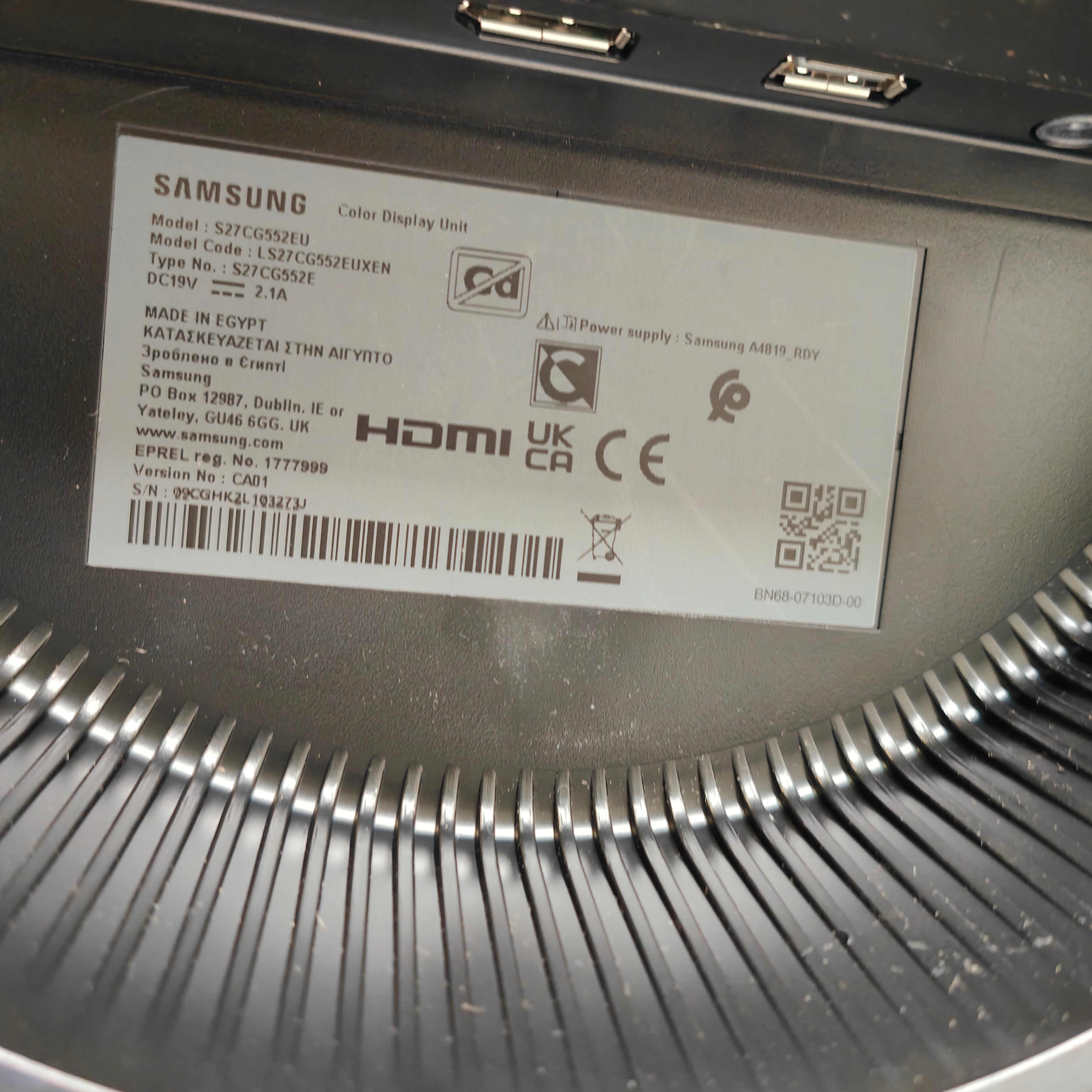 Samsung Odyssey G5 LS27CG552EUXEN