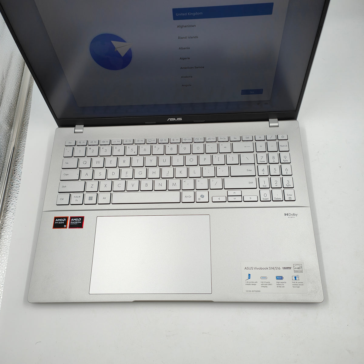 Asus Vivobook S16 M3607HA-RP145W QWERTY