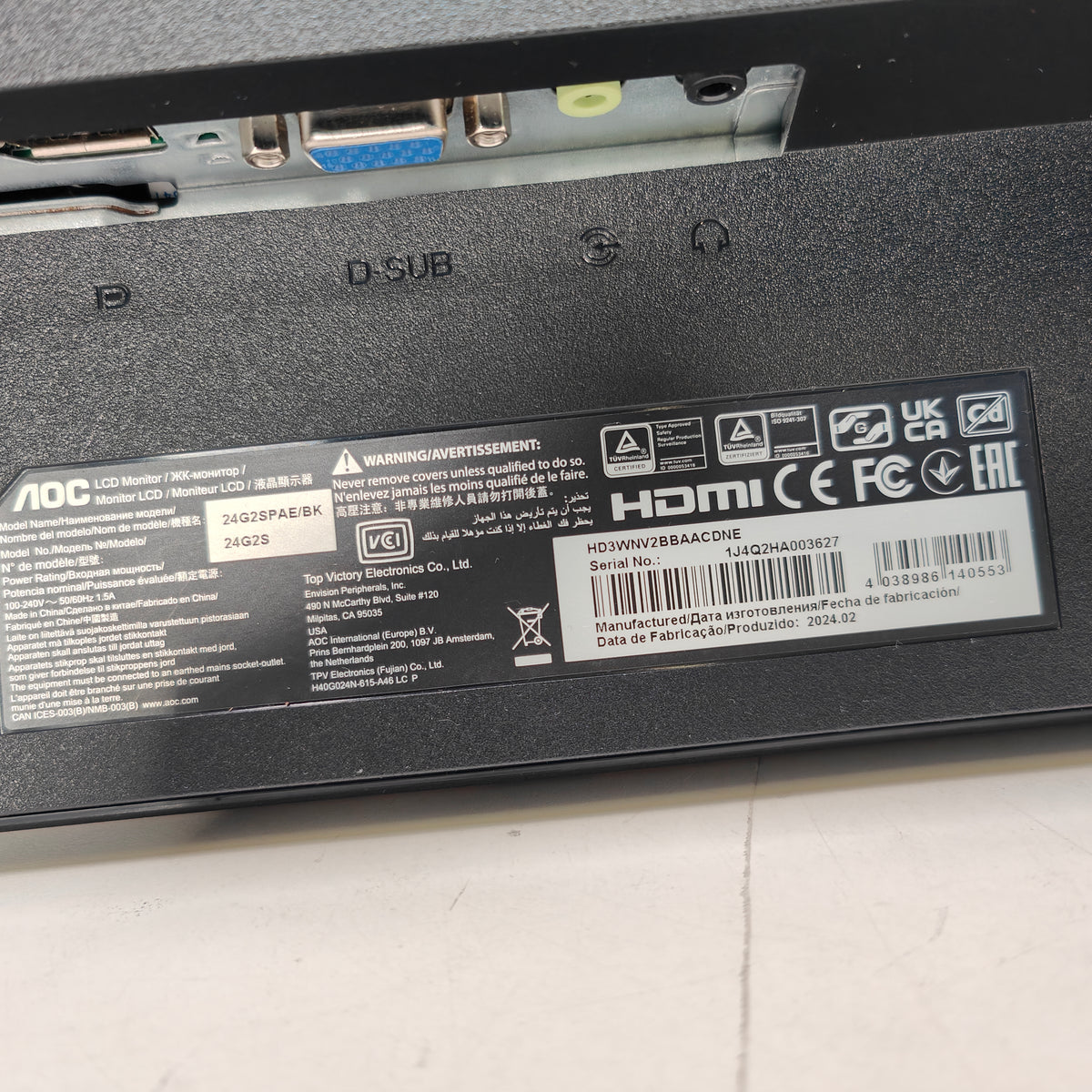 AOC 24G2SPAE/BK