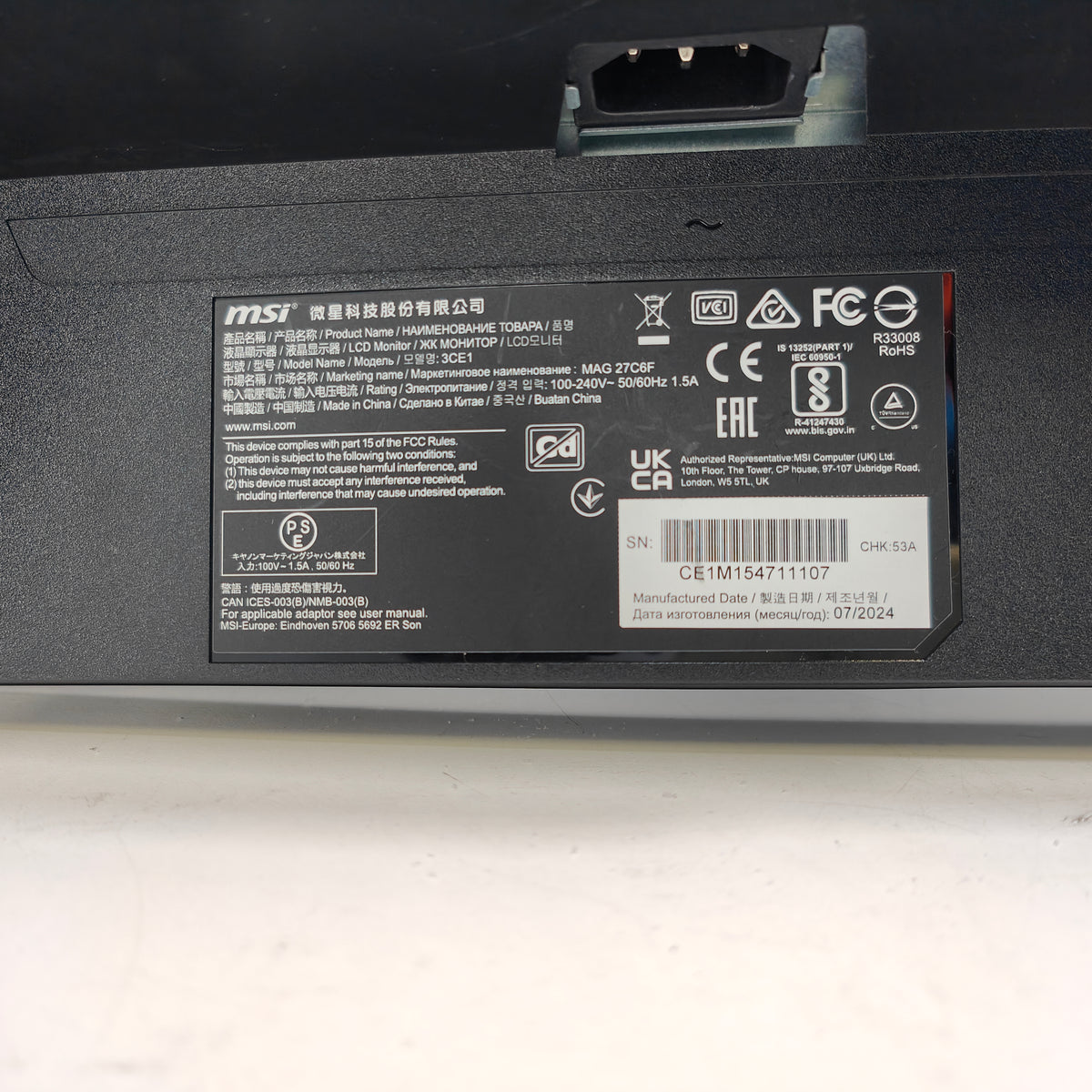 MSI MAG 27C6F