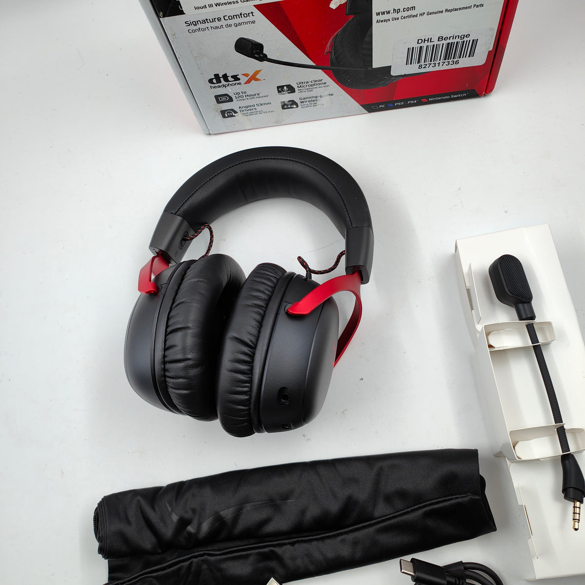 HyperX Cloud III Wireless Gaming Headset - Zwart/Rood(PC, PS5, PS4)