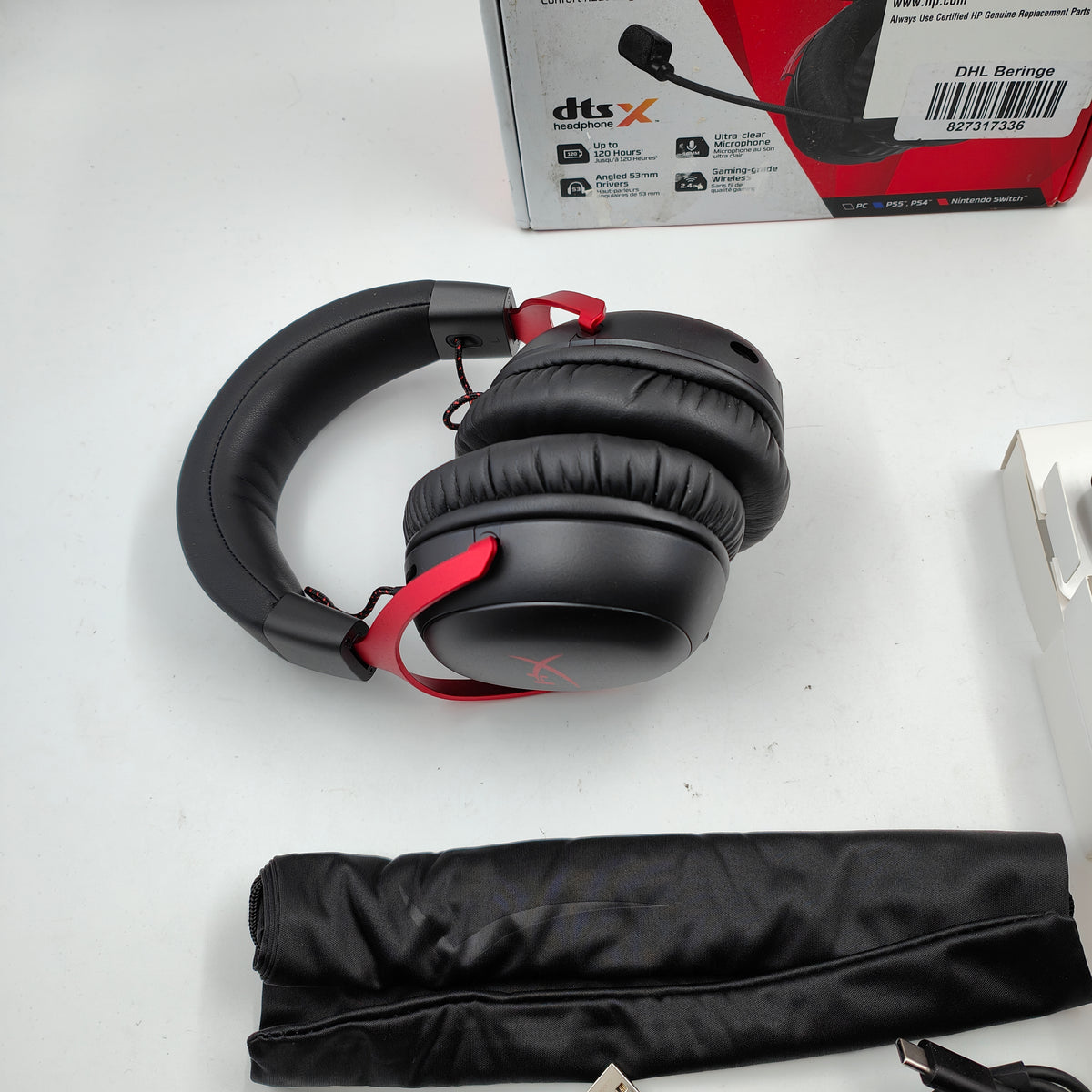 HyperX Cloud III Wireless Gaming Headset - Zwart/Rood(PC, PS5, PS4)