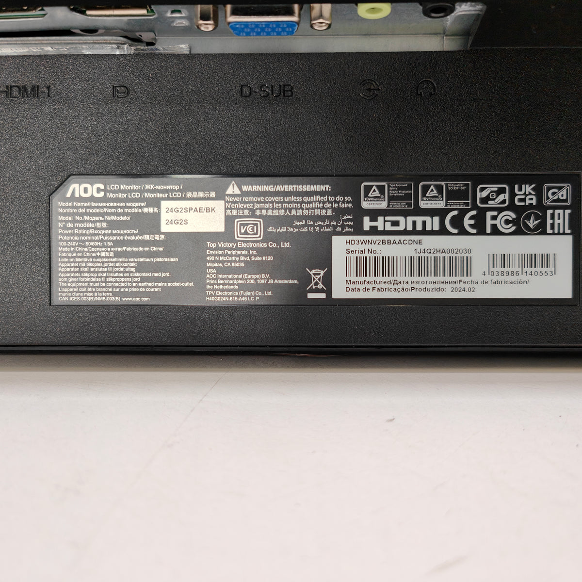AOC 24G2SPAE/BK
