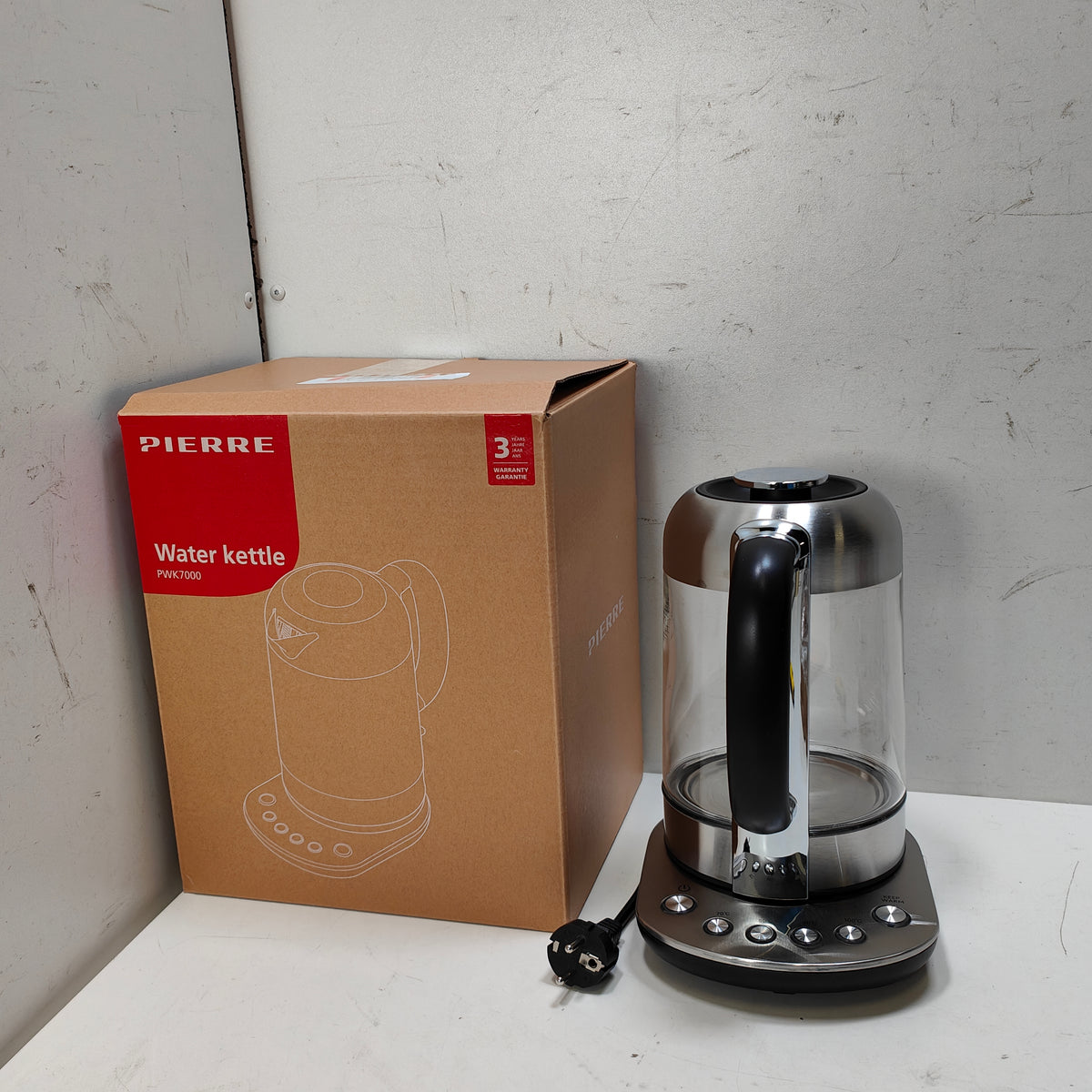 Pierre PWK7000 Glass kettle with adjustable temperature