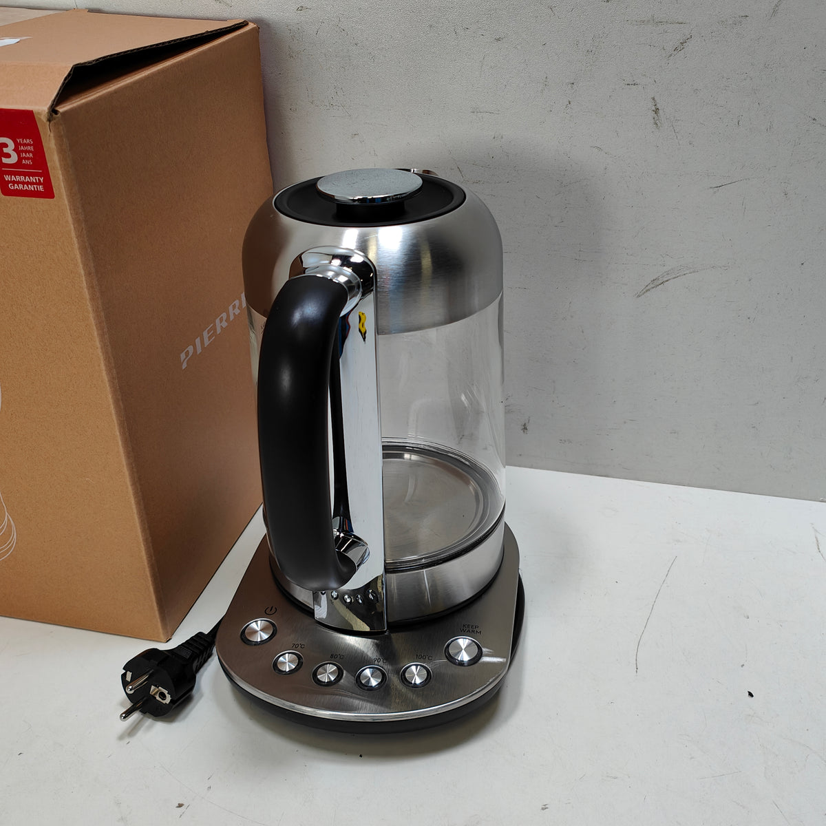 Pierre PWK7000 Glass kettle with adjustable temperature