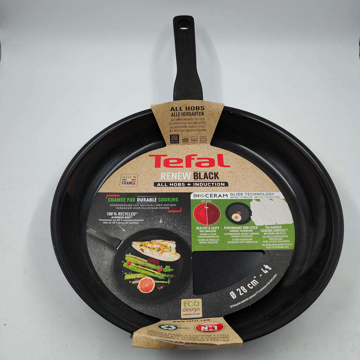 Tefal Renew Black Ceramic Frying Pan 28 cm