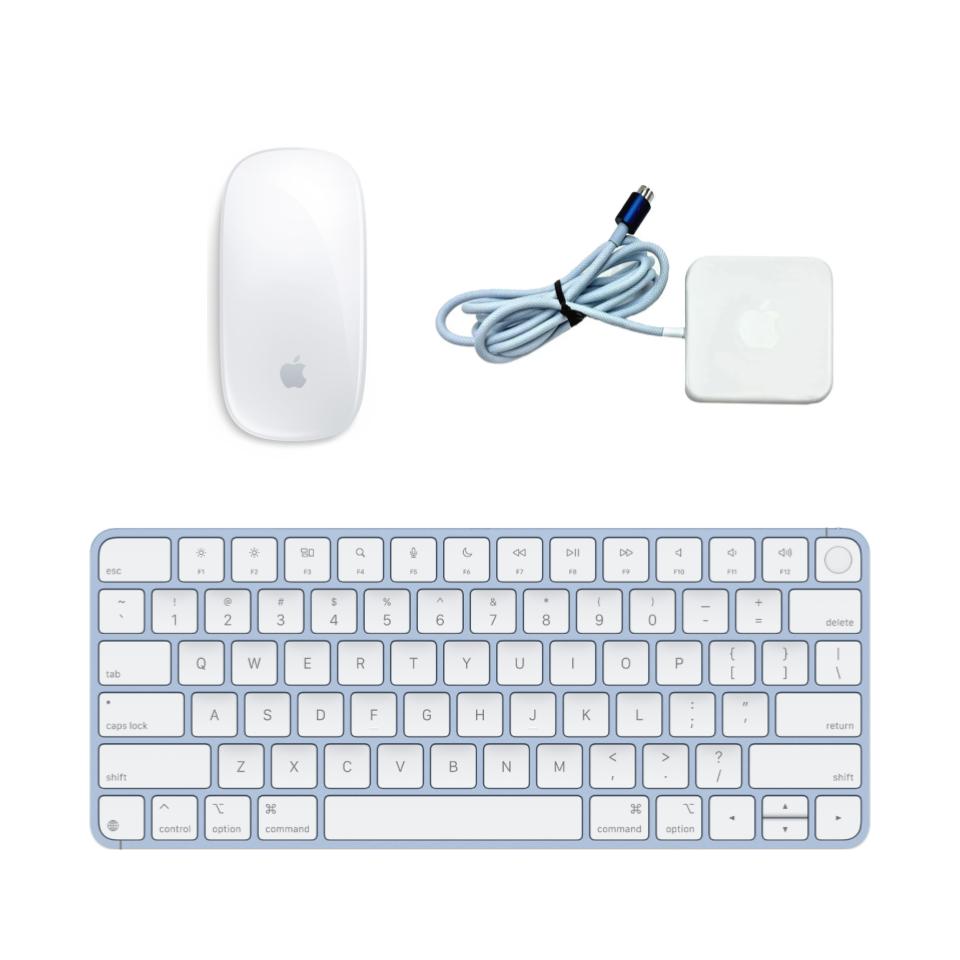 Pack d'accessoires Apple pour iMac 24" (2024) Bleu QWERTY